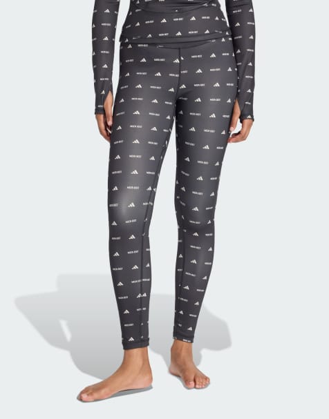 adidas Performance x Moon Boot - Sorte leggings med logoprint - view 1