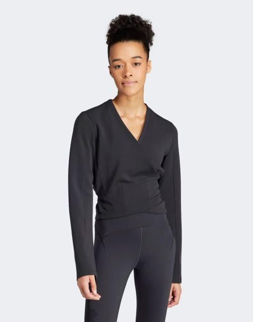 adidas performance yoga cover-up in Black