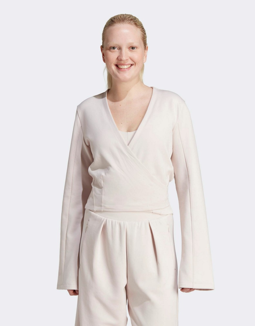 adidas Performance yoga cover-up in pink