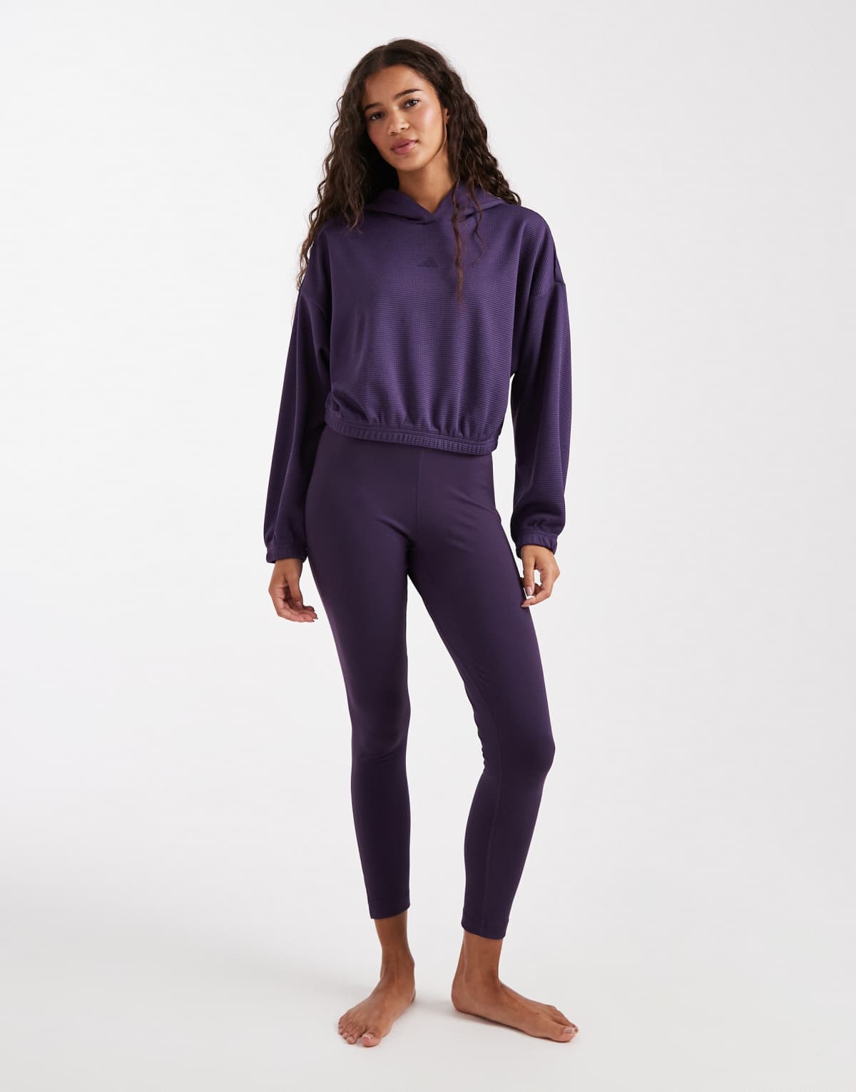 adidas performance Yoga cover-up in plum