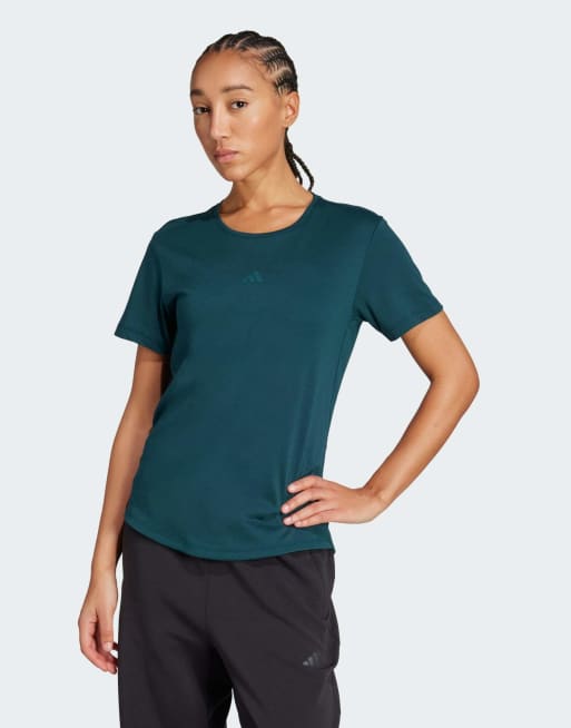 adidas performance – Yoga Essentials – Ciemnozielony T-shirt