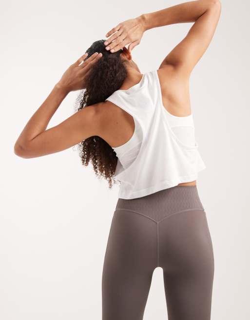 adidas Performance - Yoga Essentials - Hvid cropped tanktop, 3 af 4
