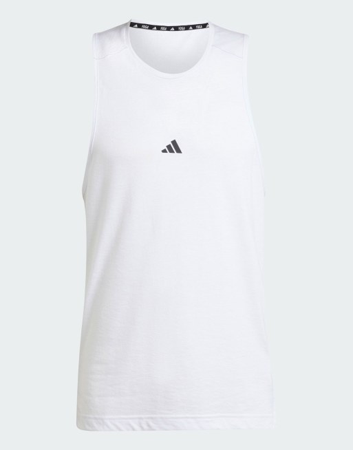 Superdry Mens Cotton Logo Tank Top White M