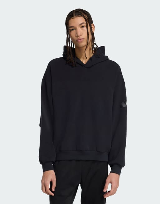 adidas Performance - Zachte luxe hoodie in zwart