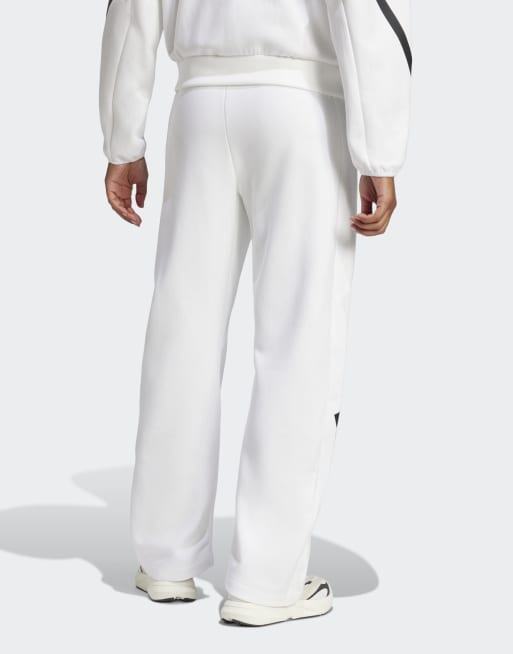 adidas performance - Z.N.E. - Broek met barrelpijpen in wit met zwart, 2 van 4