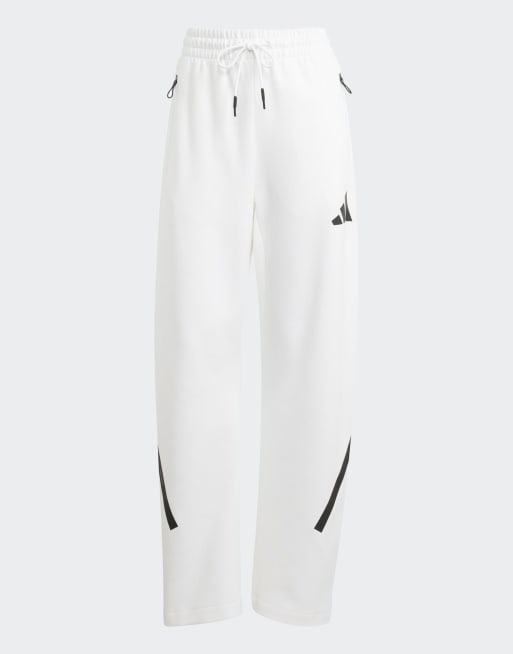adidas performance - Z.N.E. - Broek met barrelpijpen in wit met zwart, 4 van 4