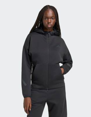 Adidas Donna Noir Felpa Con Cappuccio Da Z.n.e. - Immagine 3
