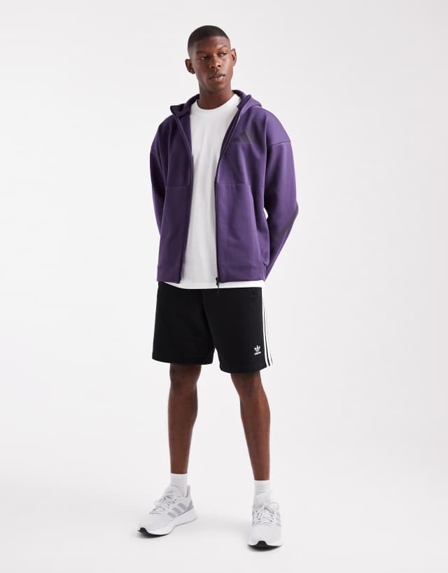 adidas performance Z.n.e. full-zip hooded track jacket in aurora
