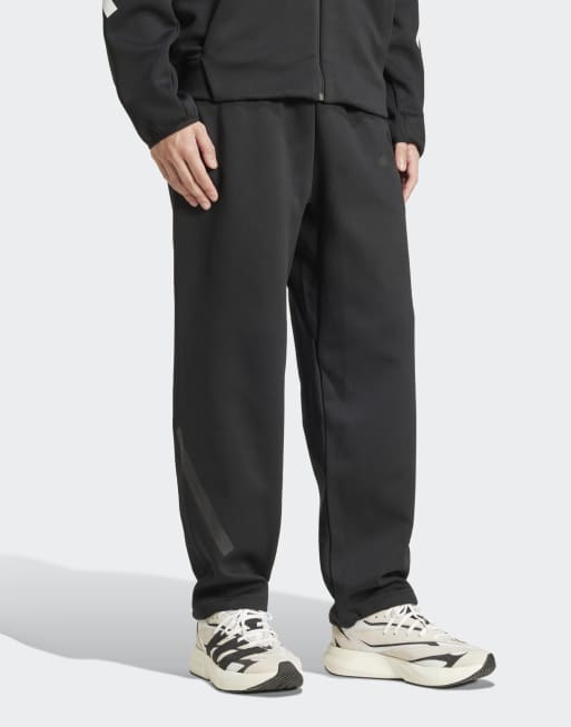 adidas Performance Z.N.E. open-hem pants in black, 2 of 4