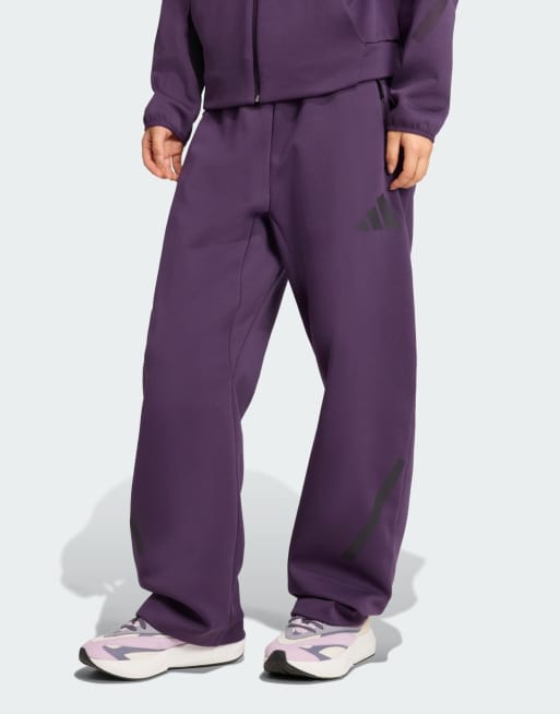 adidas performance – Z.N.E. – Spodnie typu barrel w kolorze śliwkowym