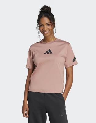 adidas Performance - Z. N.E. - T-Shirt in Warm Clay-Braun