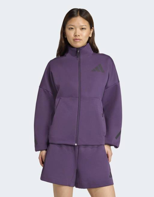 adidas performance - z.n.e. - Top sportivo color prugna aurora