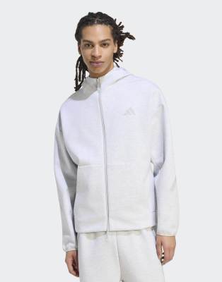 Adidas Gris Giacca Sportiva Con Zip Z.n.e. - Immagine 3