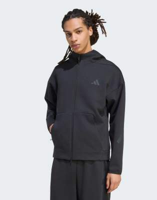 Adidas Uomo Noir Giacca Sportiva Con Zip Z.n.e. - Immagine 4