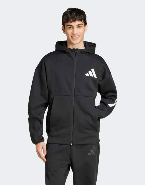 adidas Performance - Z.N.E. - Trainingsjack met rits en capuchon in zwart - view 1