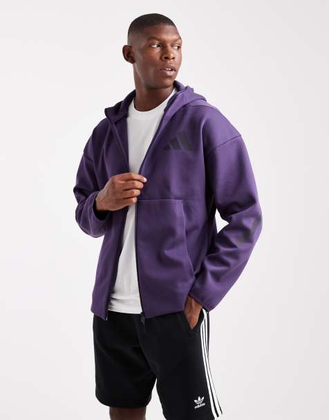adidas Performance – Z.N.E. – Trainingsjacke in Aurora Plum mit Kapuze und Reißverschluss - view 1