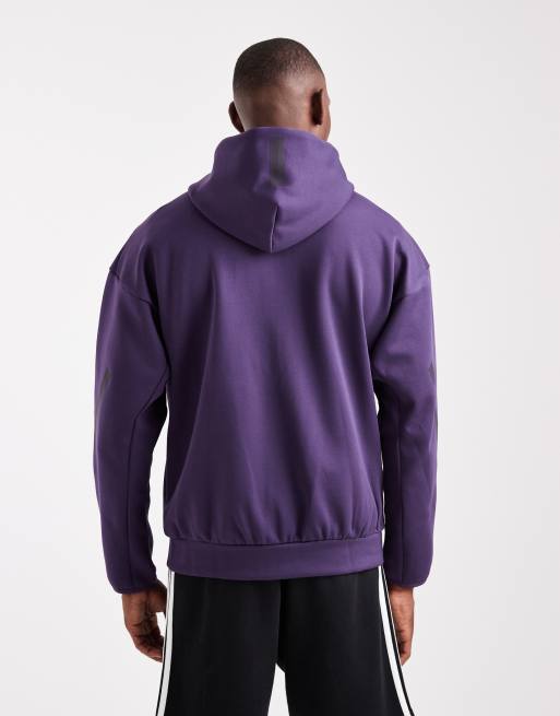 adidas Performance – Z.N.E. – Trainingsjacke in Aurora Plum mit Kapuze und Reißverschluss, 3 von 5