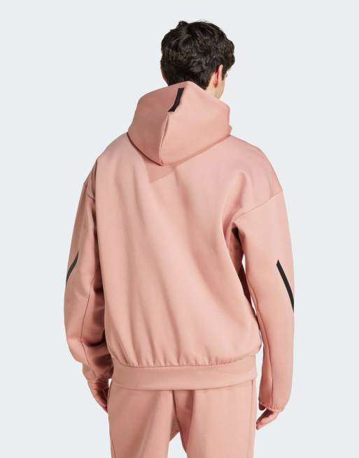 adidas Performance – Z.N.E. – Trainingsjacke in Warm Clay mit Reißverschluss und Kapuze, 2 von 4