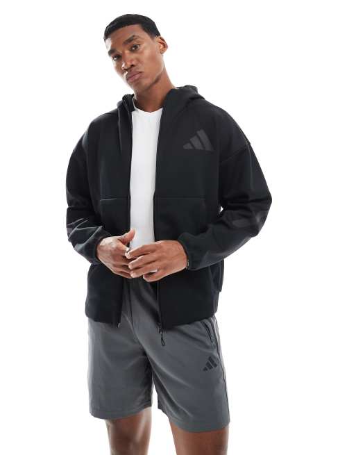 adidas Performance - Z.N.E - Veste de survêtement zippée à capuche - Noir