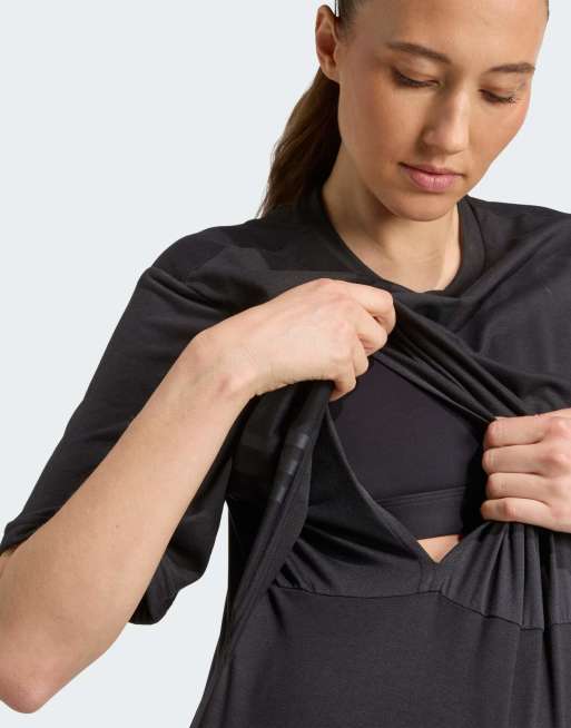 adidas Performance - Zwangerschapskleding - T-shirt in zwart, 2 van 4