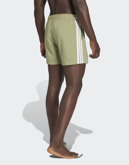 adidas Performance - Zwemshort met 3-Stripes in groen en wit, 3 van 5