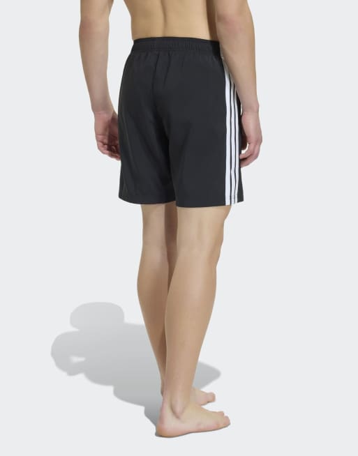 adidas Performance - Zwemshort van 8 inch met 3-Stripes in zwart/wit, 2 van 4