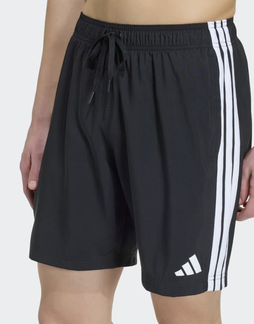 adidas Performance - Zwemshort van 8 inch met 3-Stripes in zwart/wit, 3 van 4