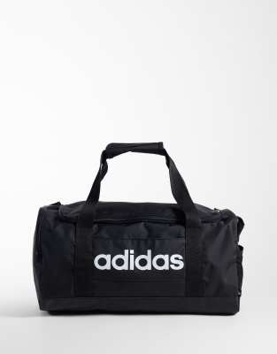 Adidas Homme Noir Small Linear Duffel Bag - Image 3