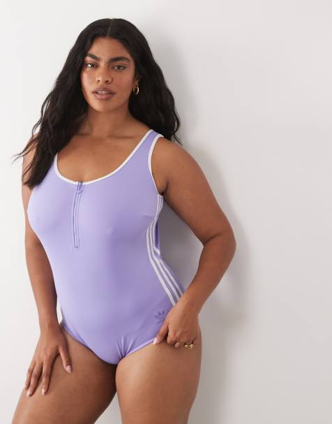 adidas Plus – adicolor – Lila, klassisk baddräkt - view 1