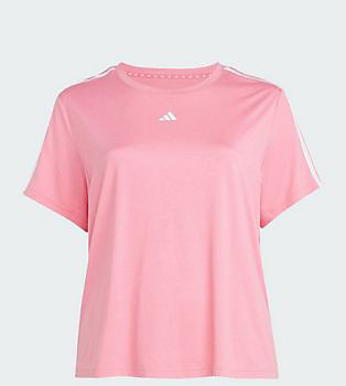 adidas Plus Aeroready Train Essentials 3-stripes t-Shirt in pink