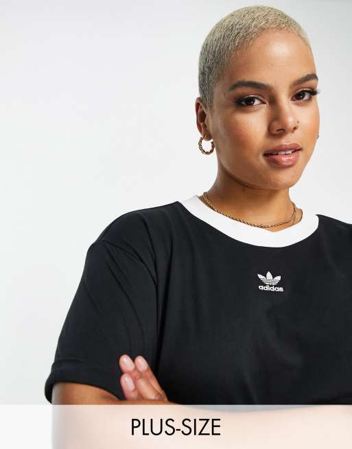 adidas plus crop top in black | ASOS