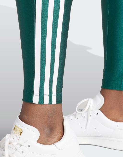 adidas Plus - Grønne leggings med 3 striber, 4 af 4