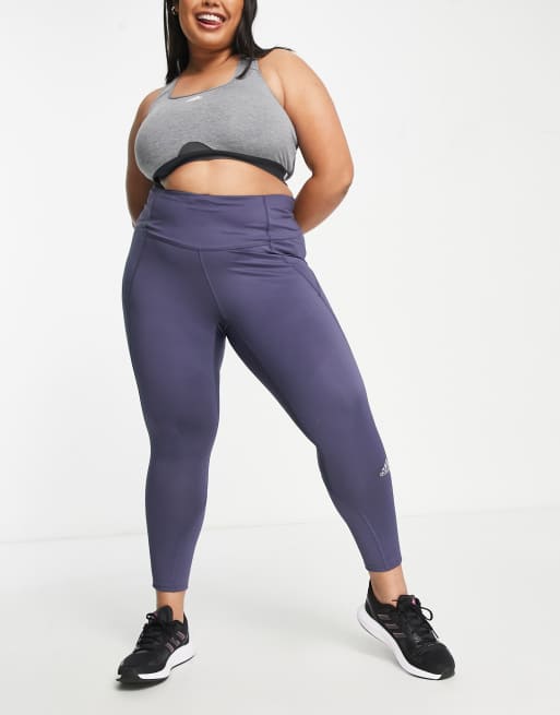 adidas Plus Leggings da running a 7 8 blu navy ASOS