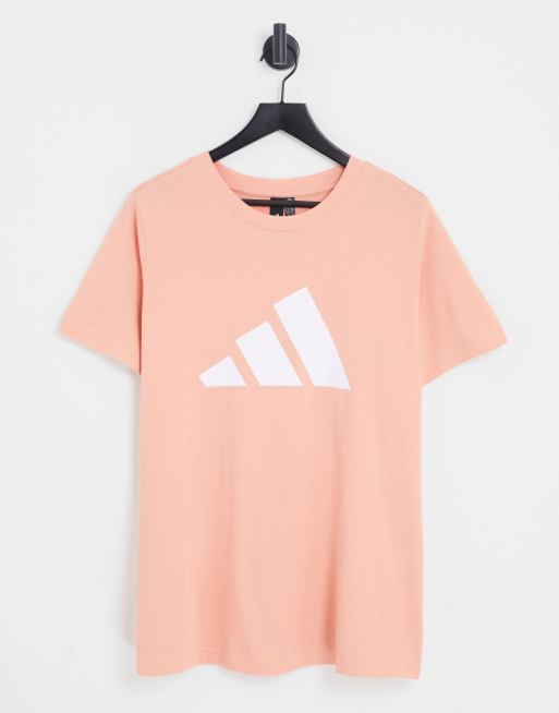 adidas plus Sportswear Future Icons t shirt in peach