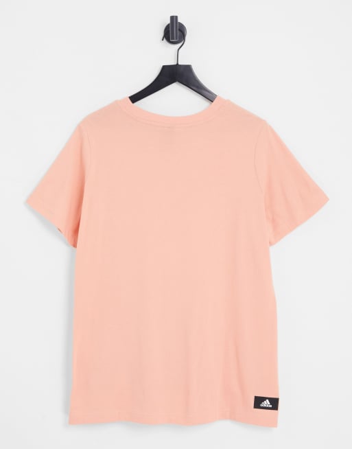 adidas plus Sportswear Future Icons t shirt in peach