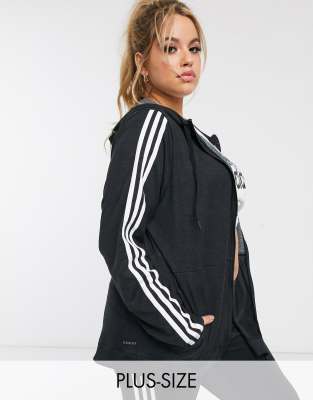 adidas hoodie with stripes on sleeves