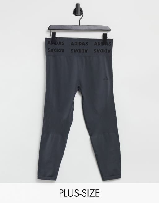 adidas Plus - Training - Aeroknit - Naadloze legging in grijs