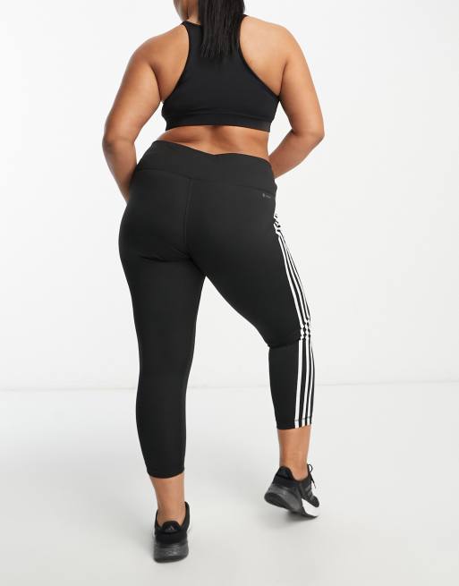 adidas Plus - Training - Train Essentials - Joggingbroek met 3-Stripes in zwart, 2 van 4