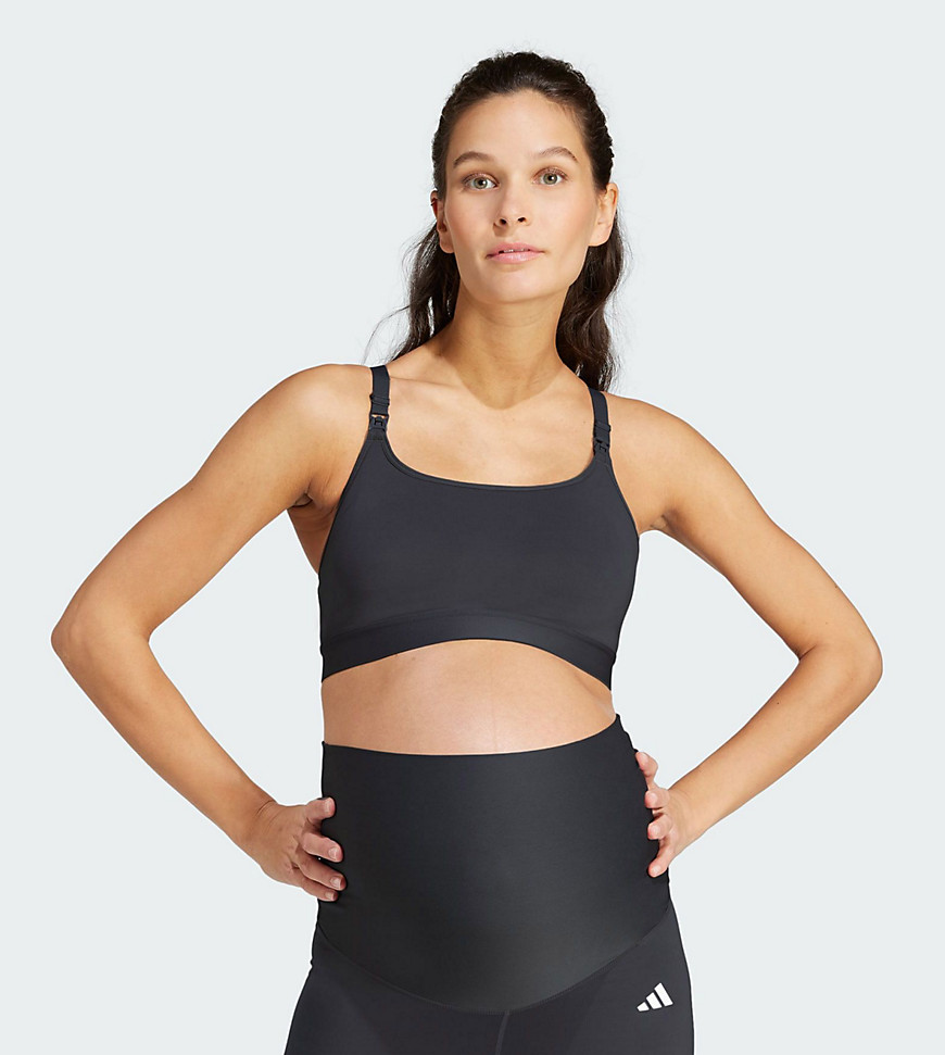 adidas Powerimpact Medium-Support Maternity Bra in Black