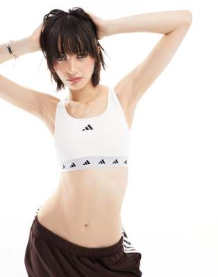 Adidas White Sports Bra