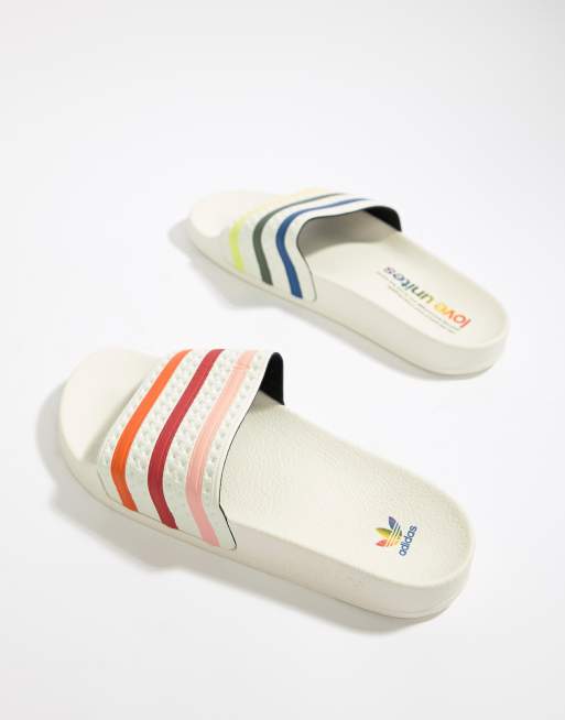 Adidas pride store flip flops