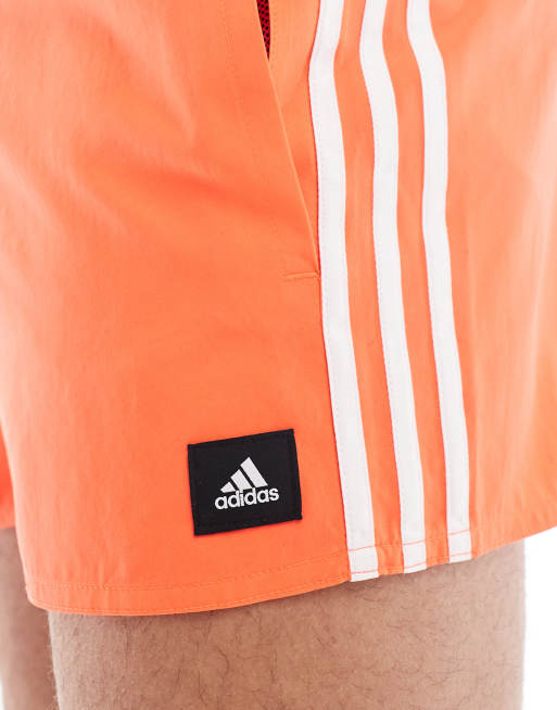 adidas - røde badeshorts med 3 striber, 5 af 5