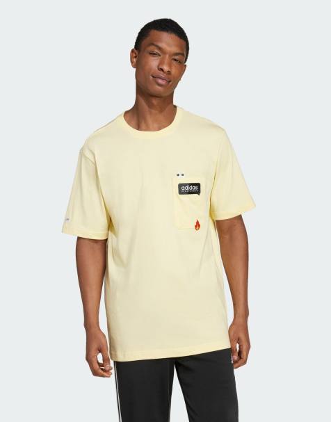 adidas Remoji pocket graphic tee in almost yellow - view 1