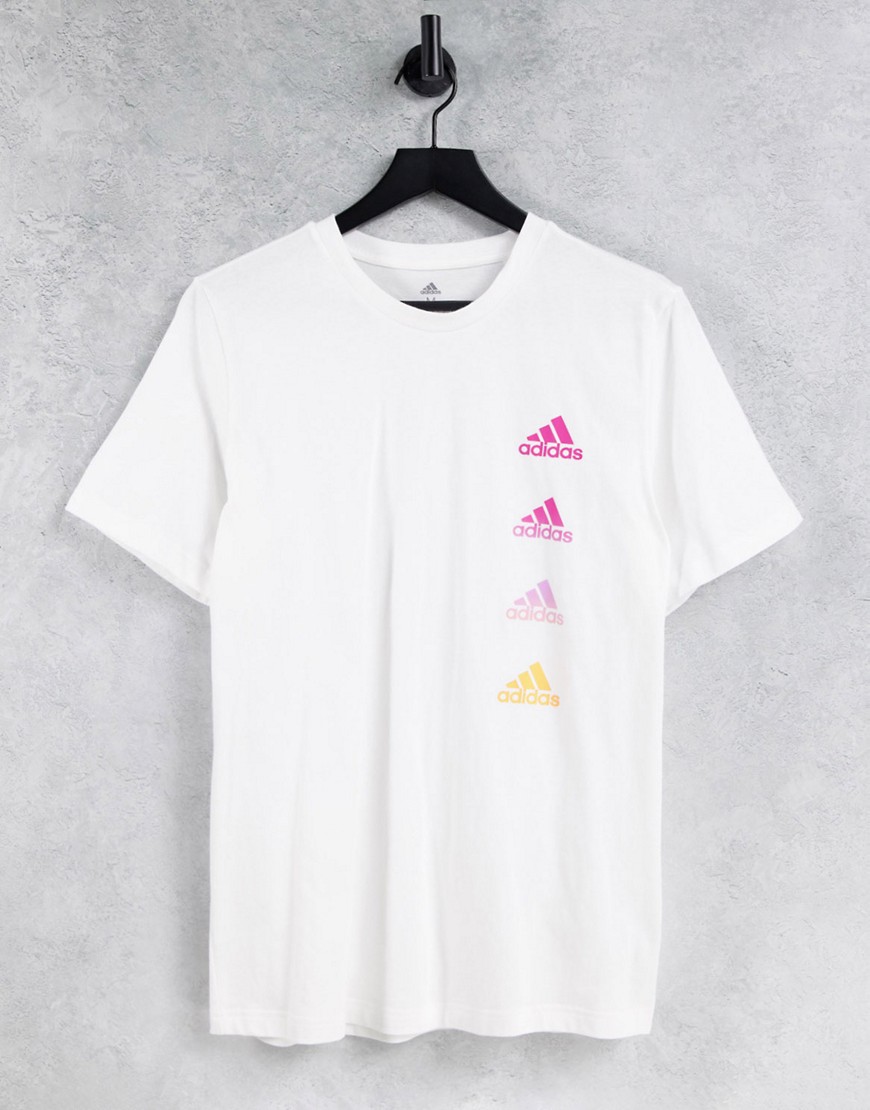 Adidas repeat logo t-shirt white