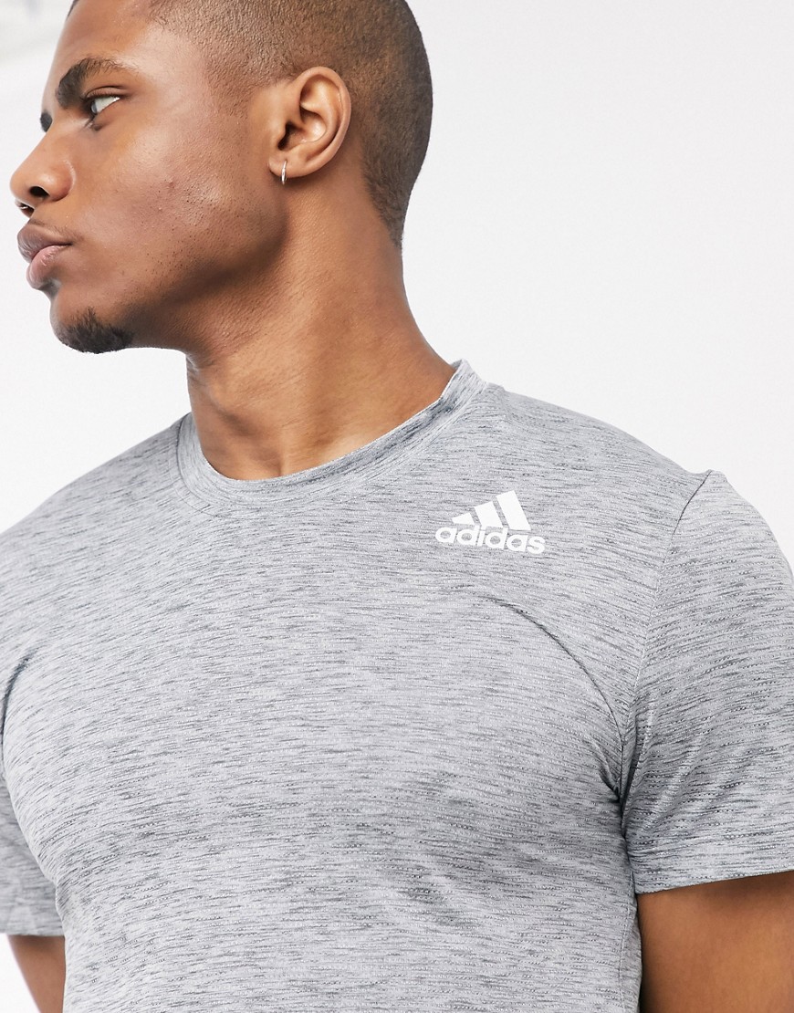 Adidas – Rise – Grå tränings-t-shirt