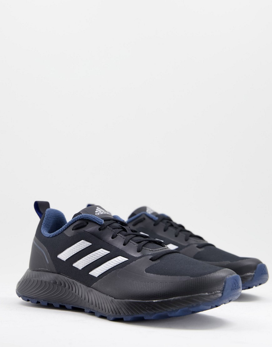 Adidas - Runfalcon 2.0 - Hardloopschoenen in zwart met zilver