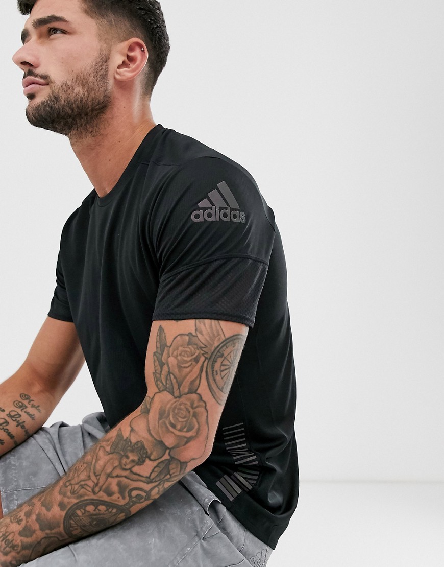 Adidas Running - 25/7-hardloopshirt in zwart