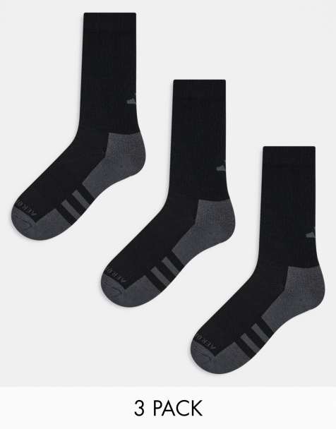 adidas Running – 3er-Pack Crew-Socken in Schwarz - view 1