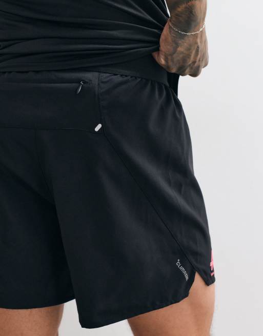 adidas Running adi365 AR Shorts in Schwarz und Pink, 3 von 5