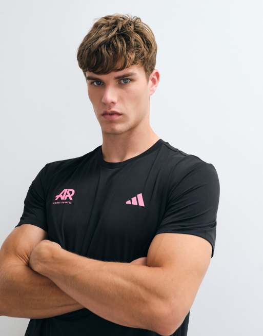 adidas Running adi365 AR T-Shirt mit Rückendruck in Schwarz und Pink, 4 von 5